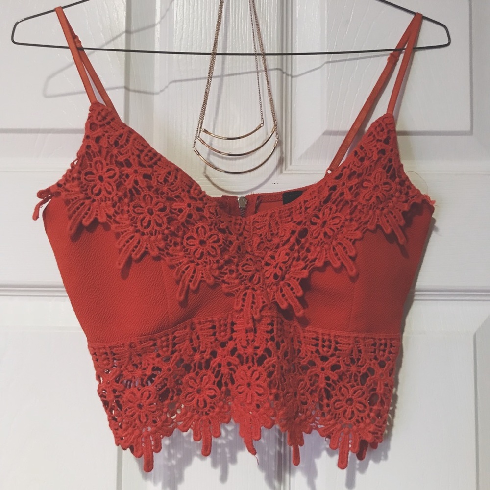 Burnt orange Windsor Crop